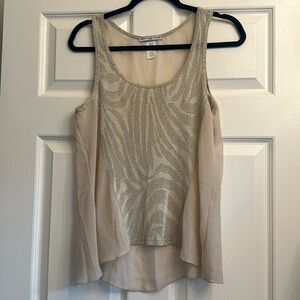 Zebra / Animal print tank top - Beige - Small